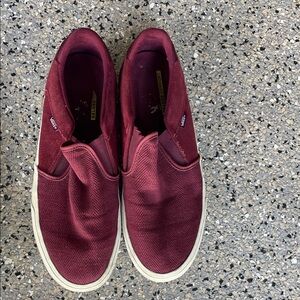 Vans Men's Burgundy Slip-On Loafers